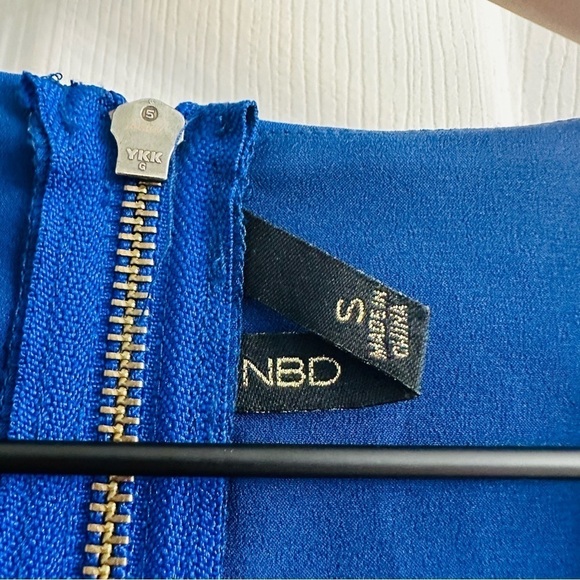 Revolve NBD Dress Mini Blue Cut Out Cocktail Party Graduation V-Neck Small - Picture 5 of 7